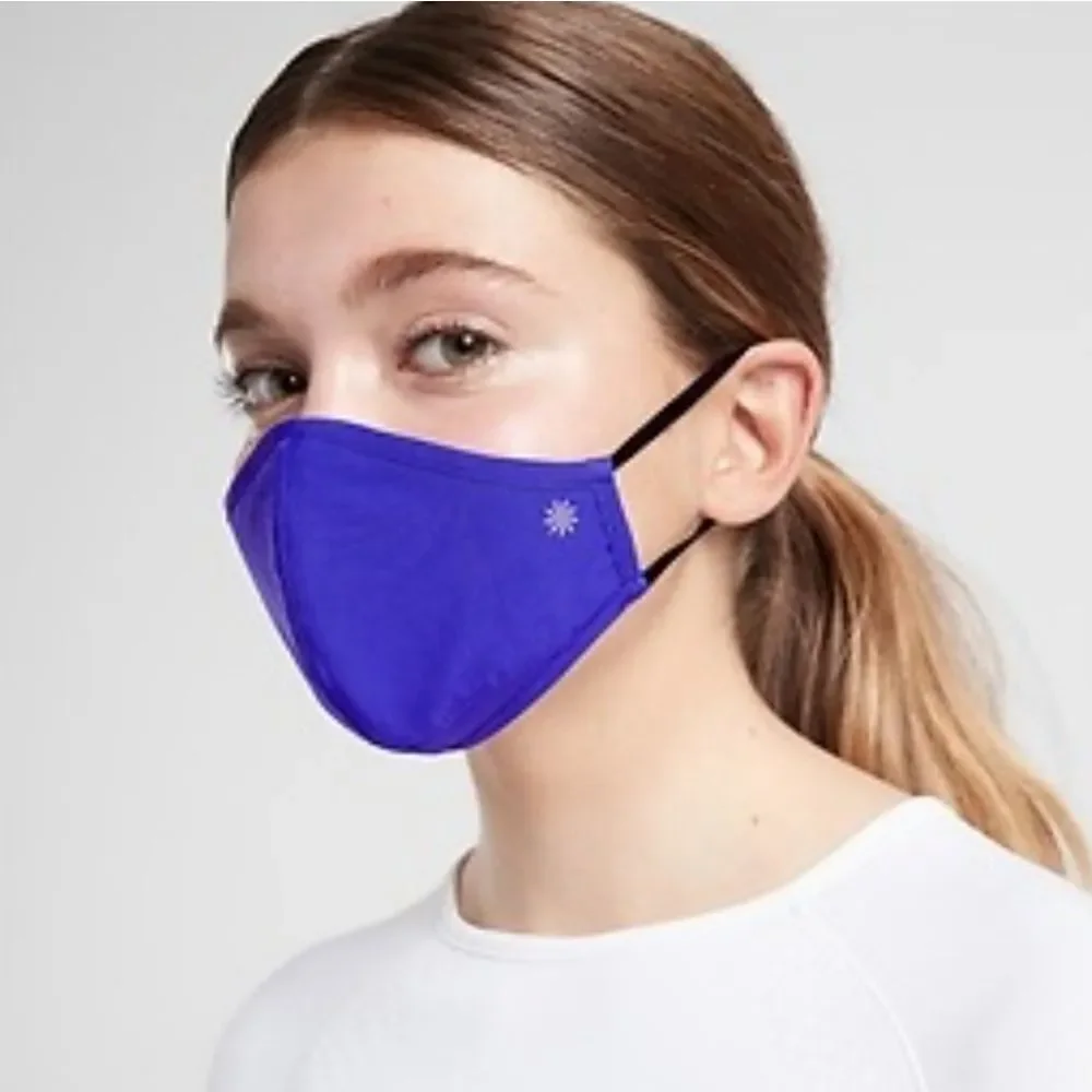 Athleta Made To Move Blue Face Mask with Adjustable Straps